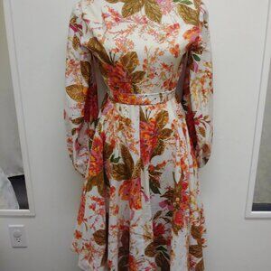 1970's Handmade Flower Print Dress